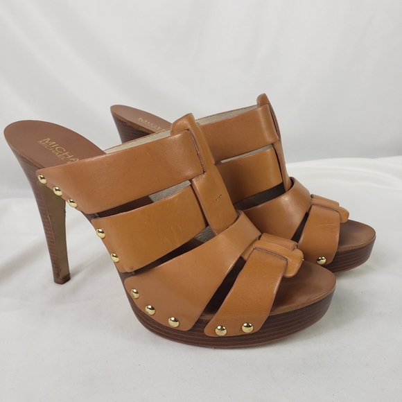 Michael Kors Shoes - Michael Kors Leather Stiletto Sandal